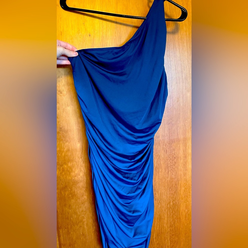 Pretty Garden one shoulder ribbed dress